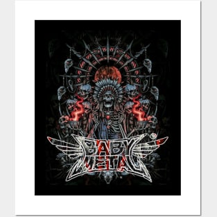 metal baby skull Posters and Art